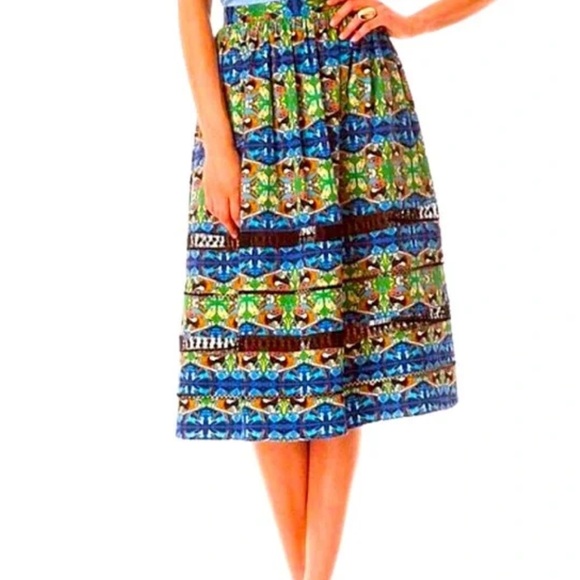 Sam Edelman Dresses & Skirts - Sam Edelman High Waist Parrot Print multicolor Skirt Size 8